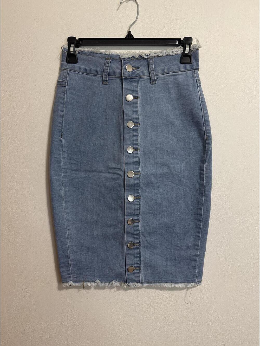 Shein denim pencil skirt
